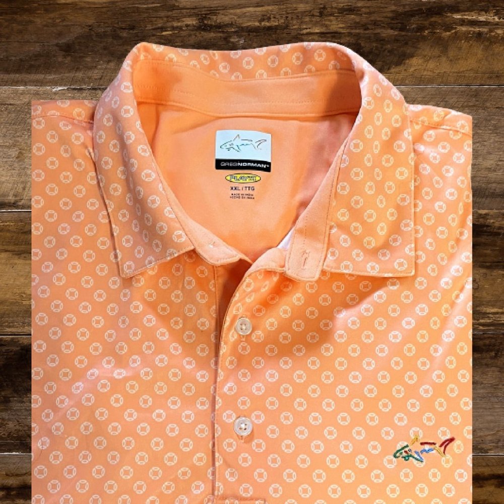 Greg Norman Collection Play Dry Polo Golf Shark Logo Shirt NWOT 2XLT